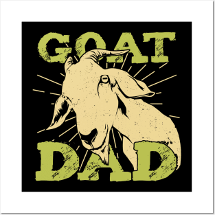 Goat Dad Farming Farmer Gift Posters and Art